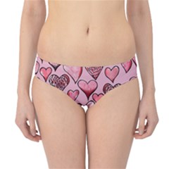 Artistic Valentine Hearts Hipster Bikini Bottoms by BubbSnugg