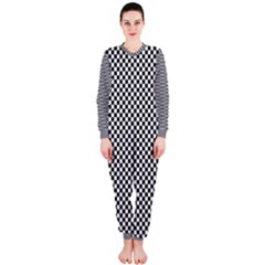 Sports Racing Chess Squares Black White Onepiece Jumpsuit (ladies)  by EDDArt