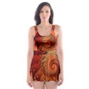 Nautilus Shell Abstract Fractal Skater Dress Swimsuit View1