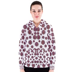 Shimmering Polka Dots Women s Zipper Hoodie by pepitasart