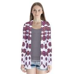 Shimmering Polka Dots Drape Collar Cardigan by pepitasart