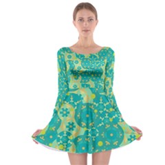 Cyan Design Long Sleeve Skater Dress by Valentinaart