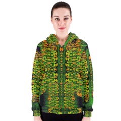 Magical Forest Of Freedom And Hope Women s Zipper Hoodie by pepitasart