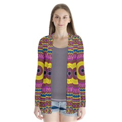 Ornament Mandala Drape Collar Cardigan by designworld65