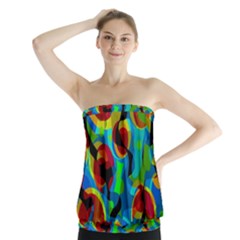 Colorful Smoothie  Strapless Top by Valentinaart