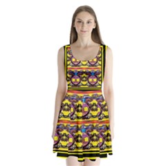 Spirit  Bulgarian Bee Split Back Mini Dress  by MRTACPANS