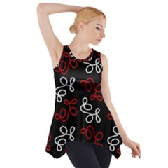 Elegance - Red  Side Drop Tank Tunic by Valentinaart