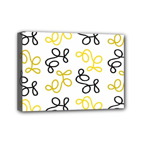 Yellow Elegance Mini Canvas 7  X 5  by Valentinaart