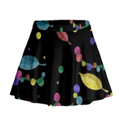 Space Garden Mini Flare Skirt by Valentinaart