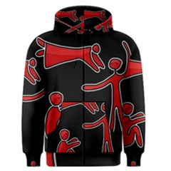 People Men s Zipper Hoodie by Valentinaart