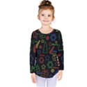 Playful Xmas pattern Kids  Long Sleeve Tee View1
