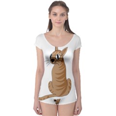 Brown Cat Boyleg Leotard  by Valentinaart