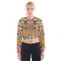 Oval Circle Patterns Women s Cropped Sweatshirt View1