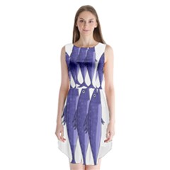 Mackerel  - Purple Sleeveless Chiffon Dress   by Valentinaart