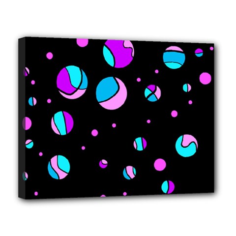 Blue And Purple Dots Canvas 14  X 11  by Valentinaart