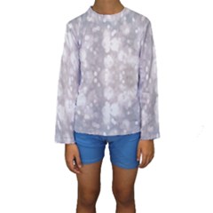 Light Circles, Rouge Aquarel Painting Kids  Long Sleeve Swimwear by picsaspassion