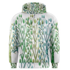 Magical Green Trees Men s Zipper Hoodie by Valentinaart