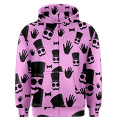 Gentleman - Pink Pattern Men s Zipper Hoodie by Valentinaart