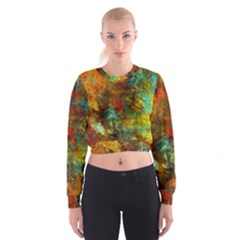 Mixed Abstract Women s Cropped Sweatshirt by digitaldivadesigns