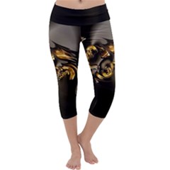 Fractal Mathematics Abstract Capri Yoga Leggings by Amaryn4rt