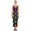 Pattern Background Colorful Design Fitted Maxi Dress View1