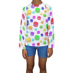 Macaroons Kids  Long Sleeve Swimwear by Valentinaart