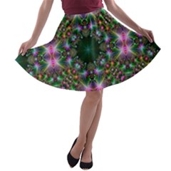 Digital Kaleidoscope A-line Skater Skirt by Amaryn4rt