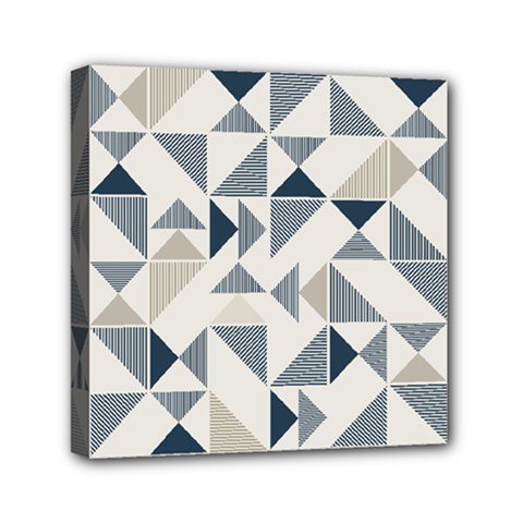 Geometric Triangle Modern Mosaic Mini Canvas 6  X 6  by Amaryn4rt