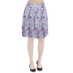 Cute Colorful Nenuphar Flower Pleated Skirt by Brittlevirginclothing