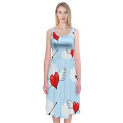 Love Hunting Midi Sleeveless Dress by Valentinaart