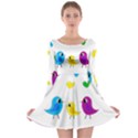 Bird family Long Sleeve Skater Dress View1