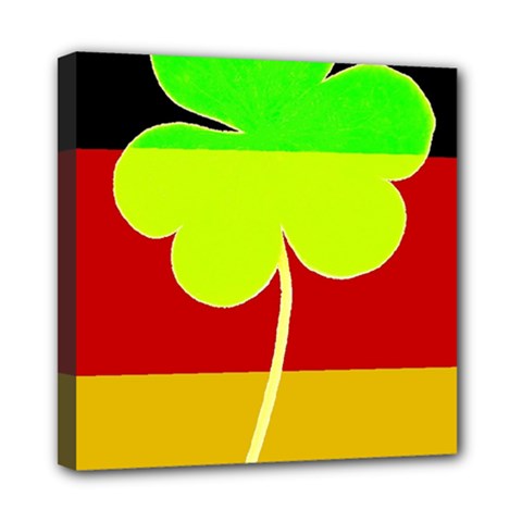 Irish German Germany Ireland Funny St Patrick Flag Mini Canvas 8  X 8  by yoursparklingshop