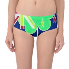 Irish Shamrock New Zealand Ireland Funny St  Patrick Flag Mid-waist Bikini Bottoms by yoursparklingshop