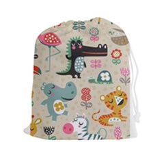 Lovely Cartoon Animals Drawstring Pouches (xxl) by Brittlevirginclothing