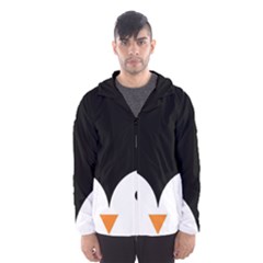 Cute Pinguin Hooded Wind Breaker (men) by Brittlevirginclothing