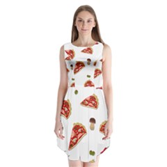 Pizza Pattern Sleeveless Chiffon Dress   by Valentinaart