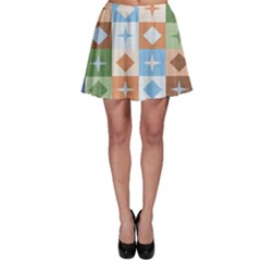 Fabric Textile Textures Cubes Skater Skirt by Amaryn4rt