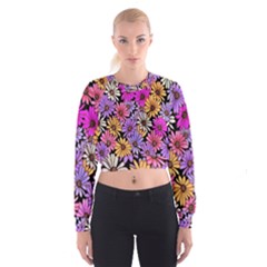 Floral Pattern Women s Cropped Sweatshirt by Amaryn4rt