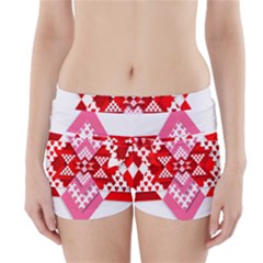 Valentine Heart Love Pattern Boyleg Bikini Wrap Bottoms by Amaryn4rt