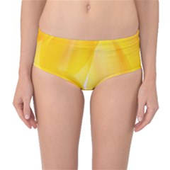 Yellow Pattern Painting Mid-waist Bikini Bottoms by Amaryn4rt