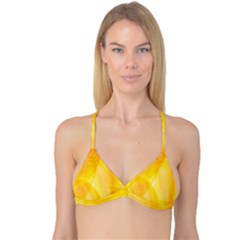 Yellow Pattern Painting Reversible Tri Bikini Top by Amaryn4rt