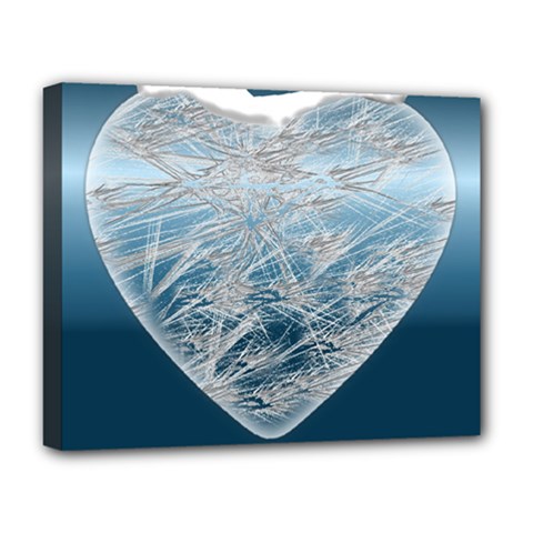 Frozen Heart Deluxe Canvas 20  X 16   by Amaryn4rt