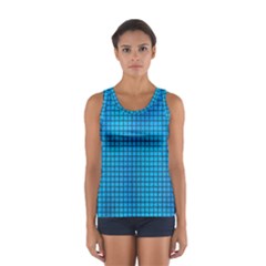 Seamless Blue Tiles Pattern Women s Sport Tank Top  by Amaryn4rt