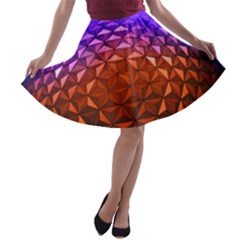 Abstract Ball Colorful Colors A-line Skater Skirt by Amaryn4rt