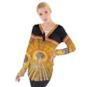 Abstract Blur Bright Circular Women s Tie Up Tee View1