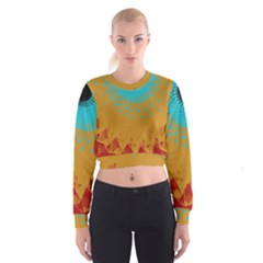 Bluesunfractal Women s Cropped Sweatshirt by digitaldivadesigns