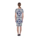 Ceramic Portugal Tiles Wall Classic Short Sleeve Midi Dress View2