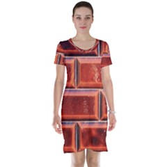 Portugal Ceramic Tiles Wall Short Sleeve Nightdress by Amaryn4rt