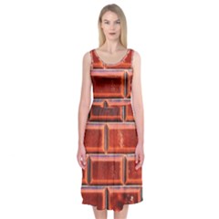 Portugal Ceramic Tiles Wall Midi Sleeveless Dress by Amaryn4rt