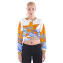 Beach Sea Sea Shell Swimming Women s Cropped Sweatshirt View1